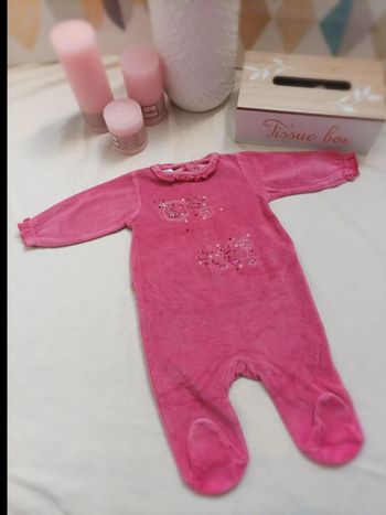 Grenouillère en velours Bruin fille 6 mois