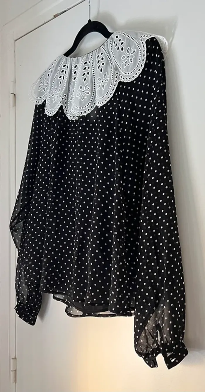Blouse Claudie Pierlot Avec Col Claudine Taille 36-38 - photo numéro 12