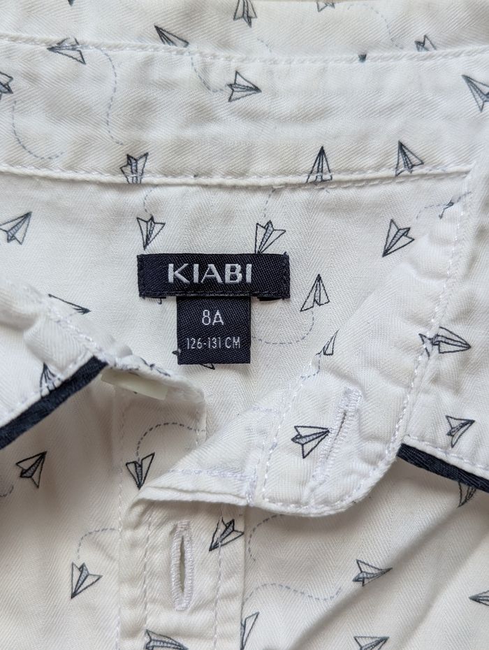 Chemise blanche imprimée avion en papier Kiabi 8 ans - photo numéro 4