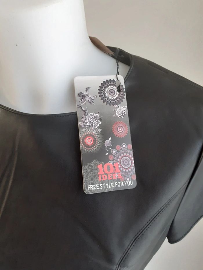 Robe noire simili cuir neuve t m/l .101 idees - photo numéro 4