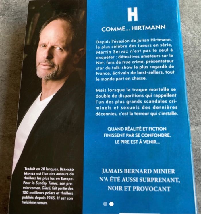 Livre broché H de Bernard Minier - photo numéro 2