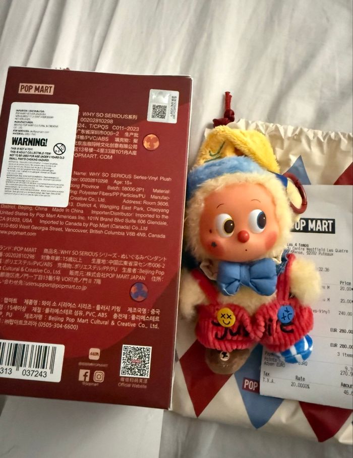 Popmart - Why so serious Series - Vinyl Plush Pendant « Rainbow jelly bean » - photo numéro 3