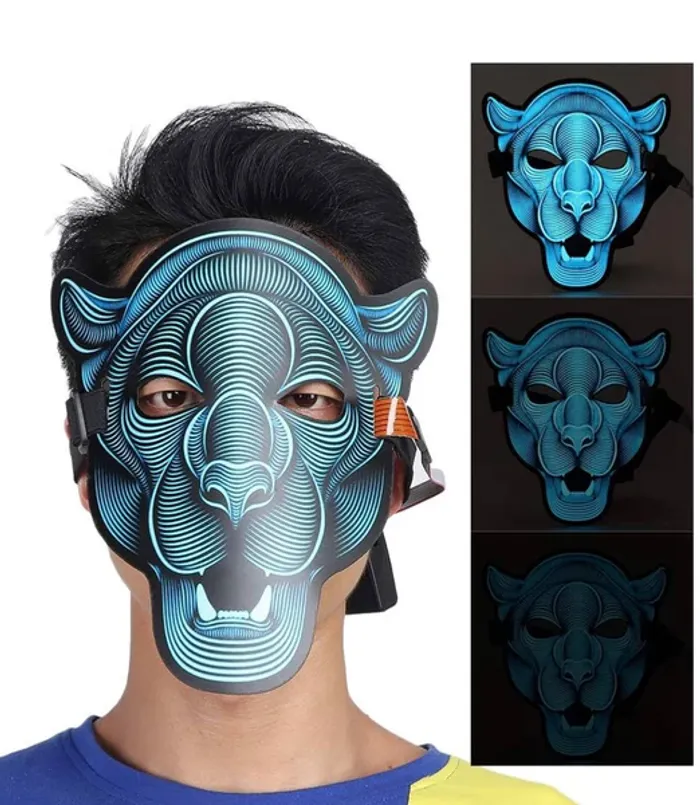 Masque panthère lumineux réactif au son – Goodmark Taille Unique Neuf - photo numéro 5
