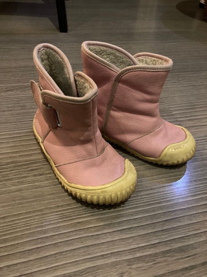 Bottines a scratchs fourrées