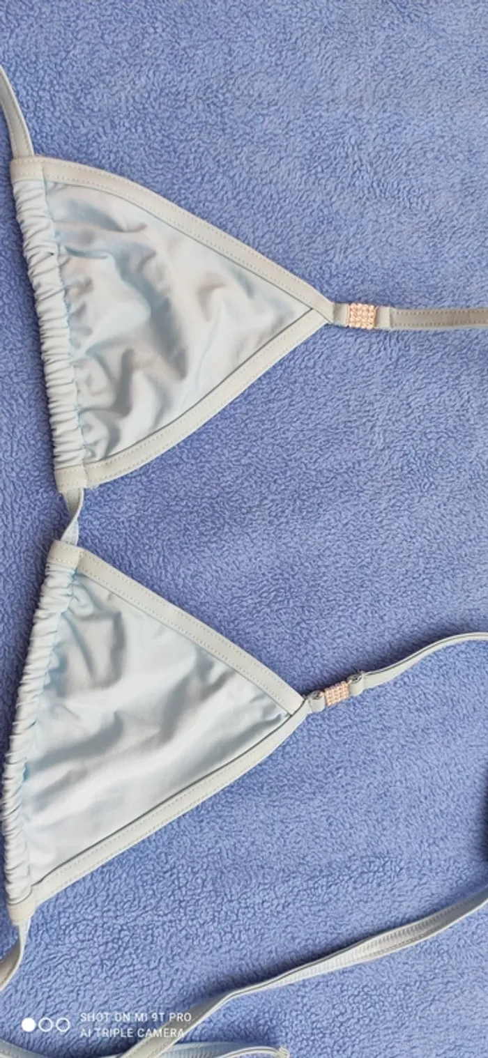 Maillot de bain 2pieces 16 ans bleu strass