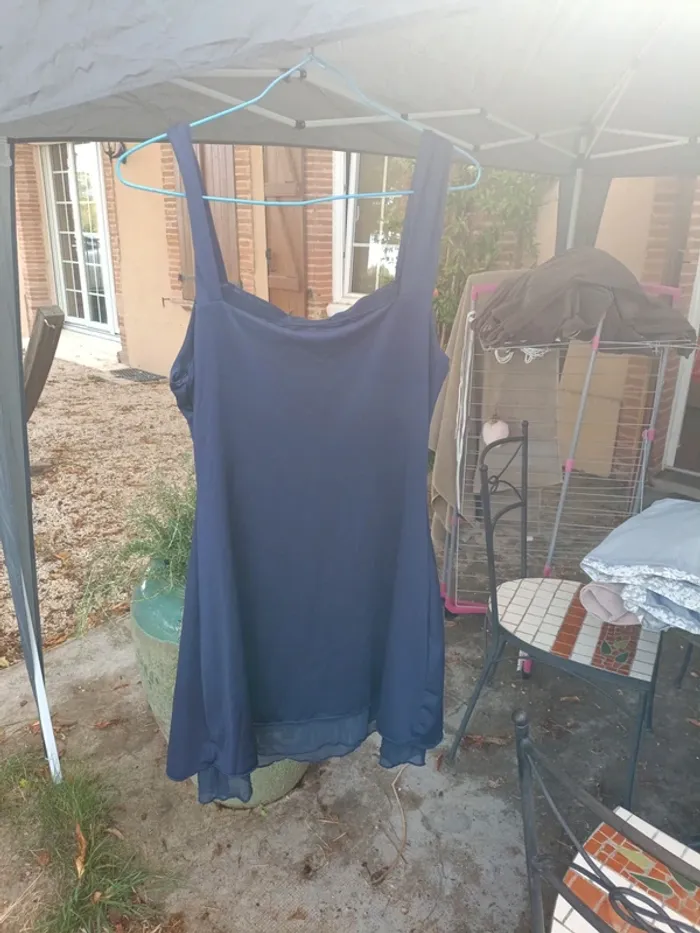 Robe bleu tunique effet nuisette shein - photo numéro 5