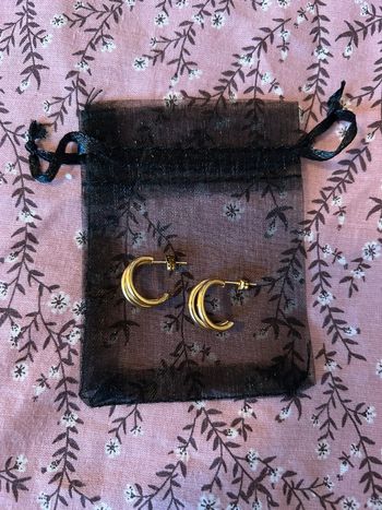 Boucles d’oreilles triple C en acier inoxydable