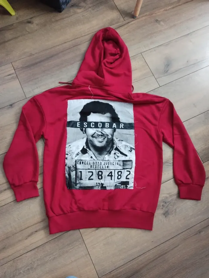 Sweat/pull à capuche homme bordeaux M