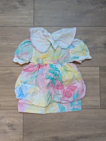 Superbe robe vintage multicolore 6 mois