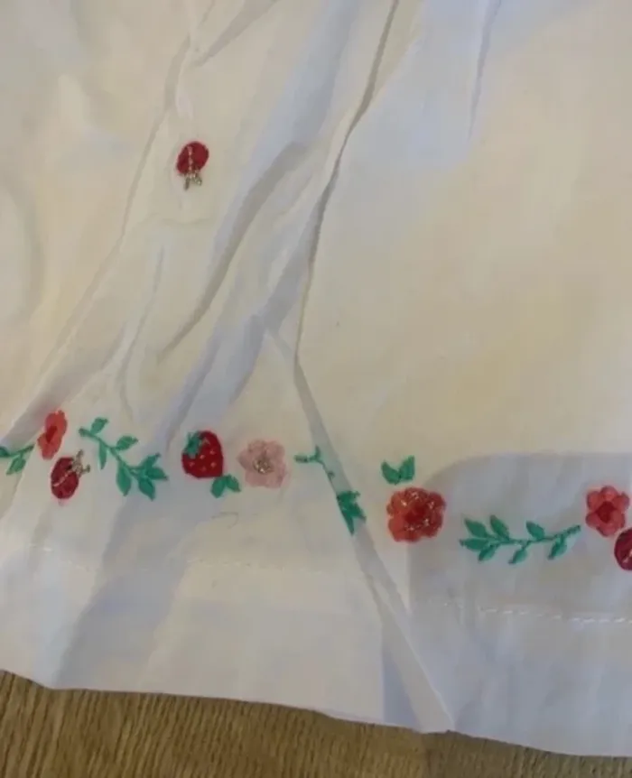 Magnifique Robe de cérémonie/baptême/mariage été blanche et coccinelle avec boomer - 12mois - photo numéro 5