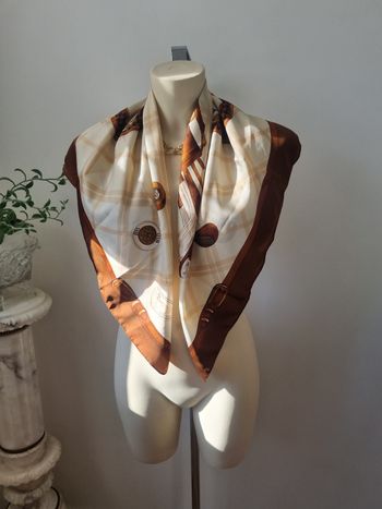Foulard vintage marroné made in Italie