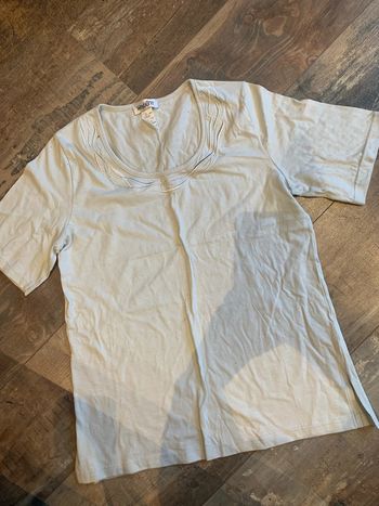 TEE shirt col vagues argentées