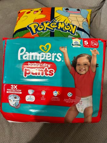 Couches Pampers baby-dry pants x36 taille 5 