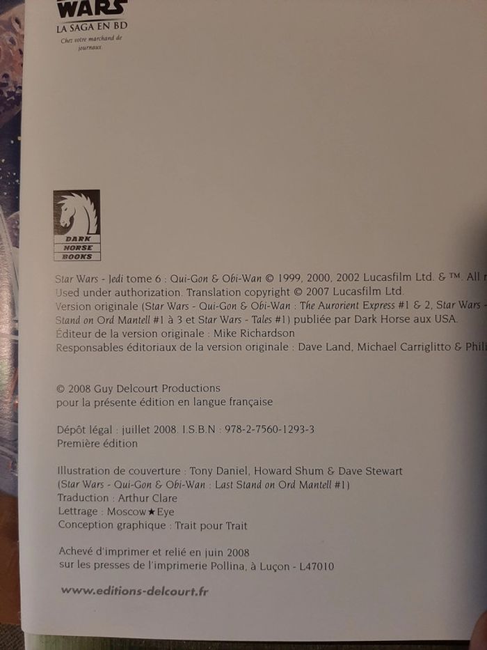 BD Star Wars JEDI T6 "Qui-Gon & Obi-Wan" en français - Delcourt - photo numéro 5