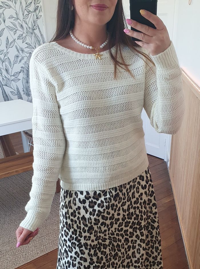 Pull réversible écru Beziers Taille unique - photo numéro 5
