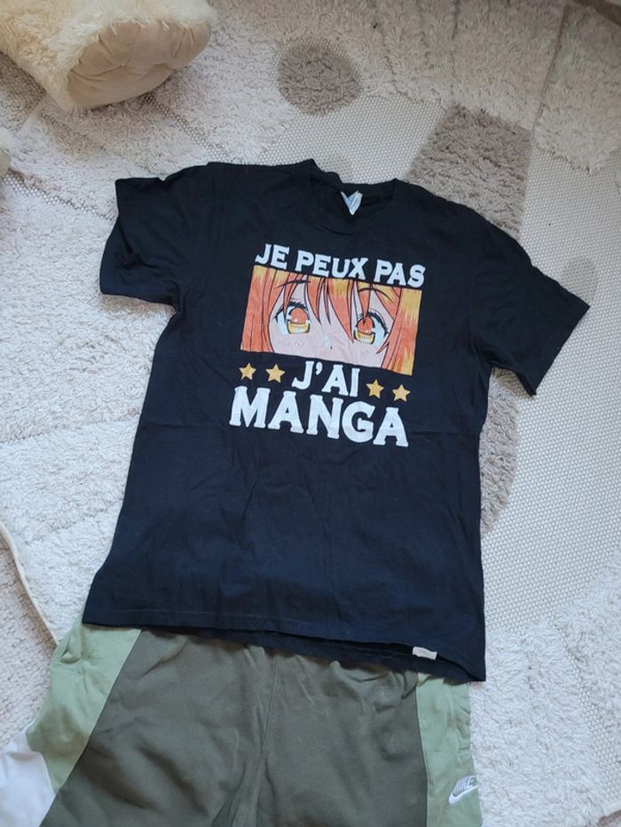 T Shirt "je peux pas j'ai manga" - photo numéro 2
