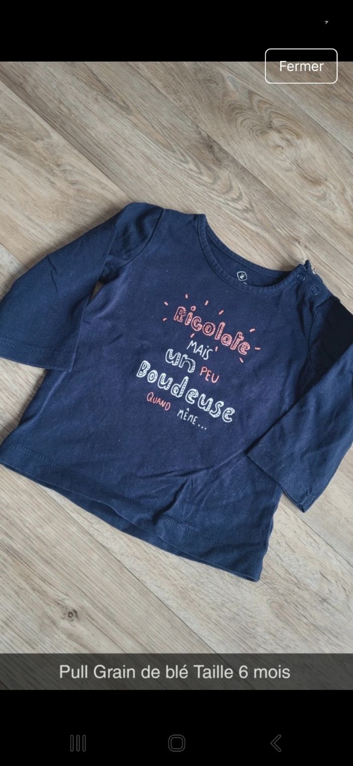 Pull Grain de blé Taille 6 mois