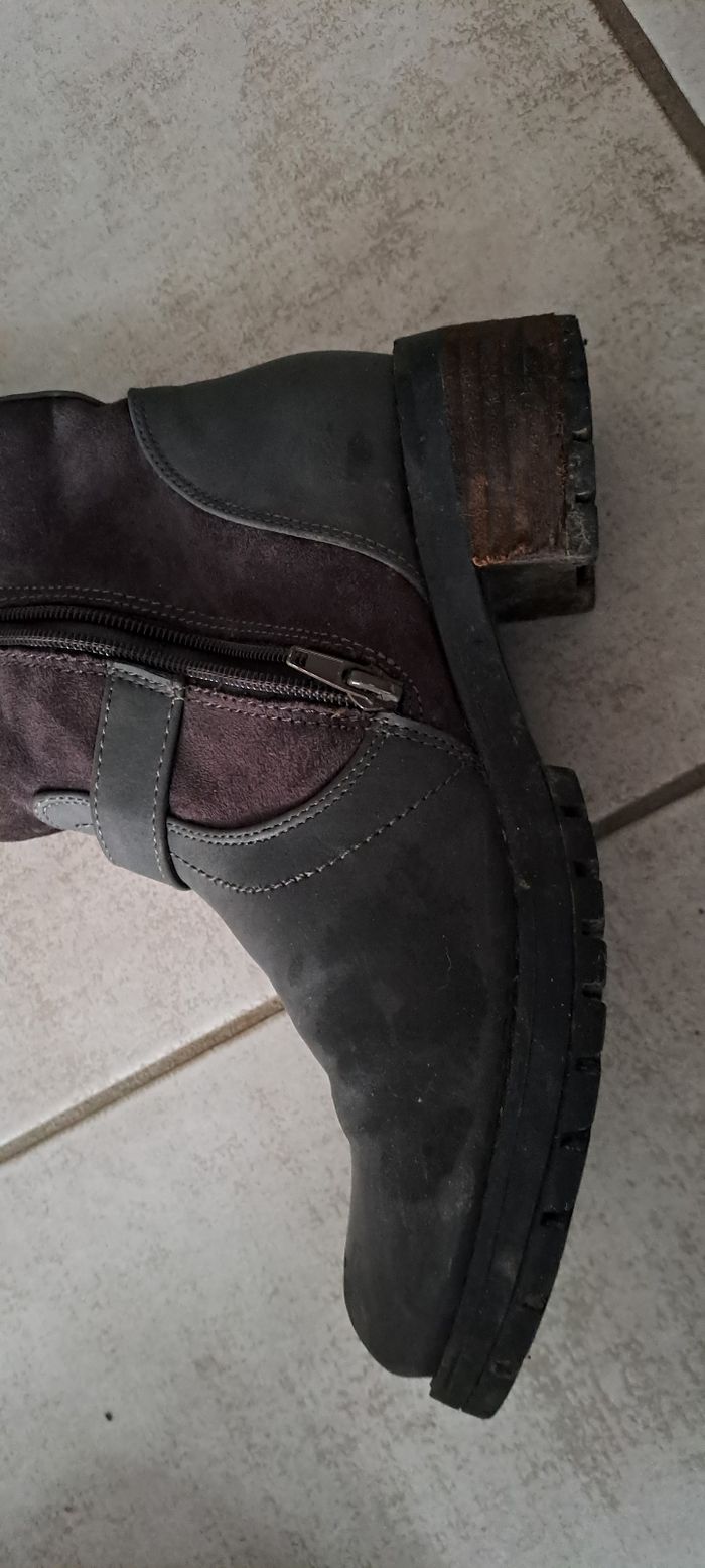 Bottines fourees grises - photo numéro 2