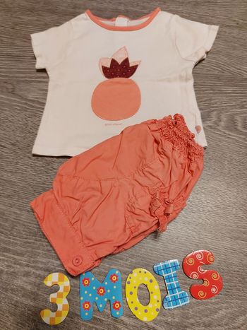 Ensemble fille 3 mois