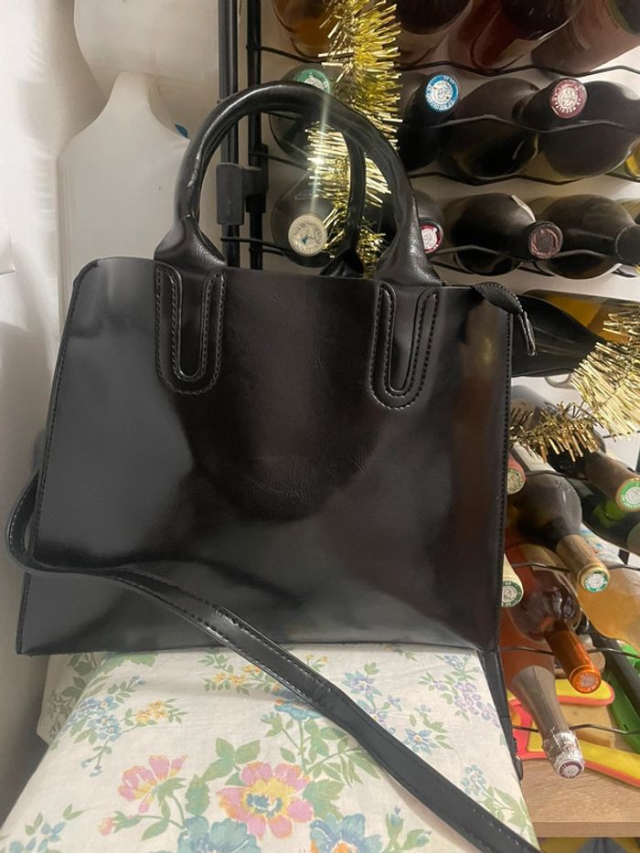 Sac Fourre Vintage noir En Cuir Synthétique - photo numéro 6