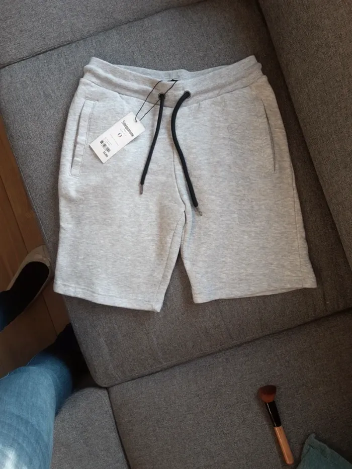 Short gris chiné