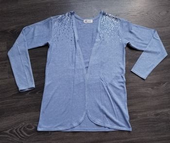 Gilet bleu paillettes 12 ans HM