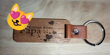 Porte clé bonne fête papa avec coeur