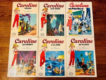 Lot de 6 grands albums Hachette Caroline vintage Pierre Probst livres bd