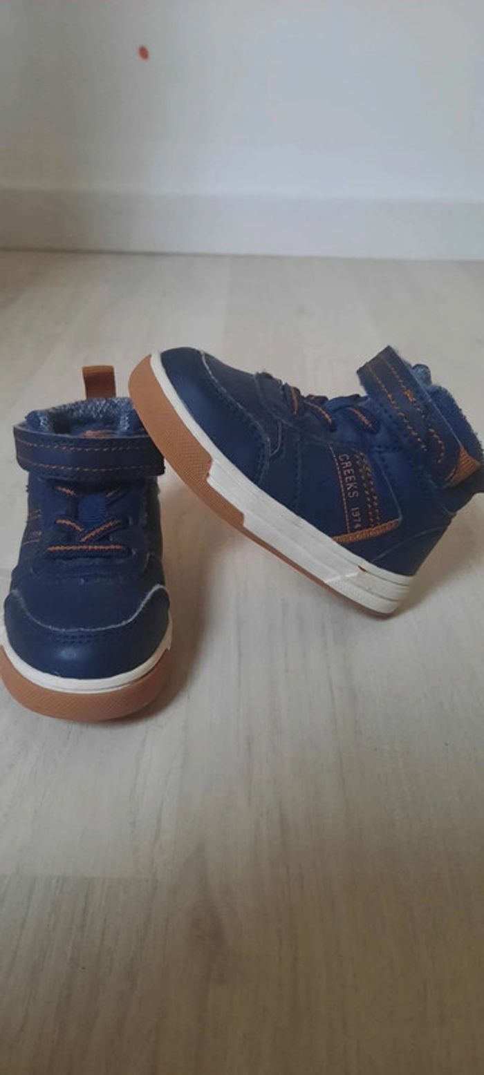 Lot de 2 Paires de bottines garçons bleues,1 Creeks T 19,1 Obaibi T 20 - photo numéro 4