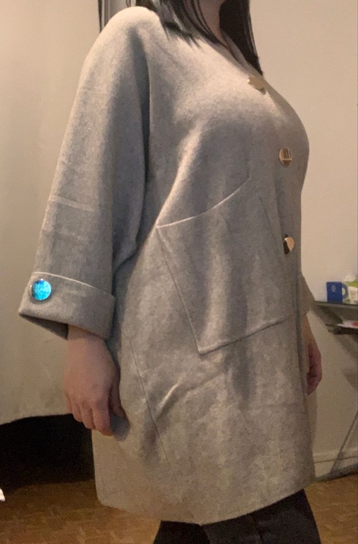 Cardigan oversize taupe - photo numéro 3