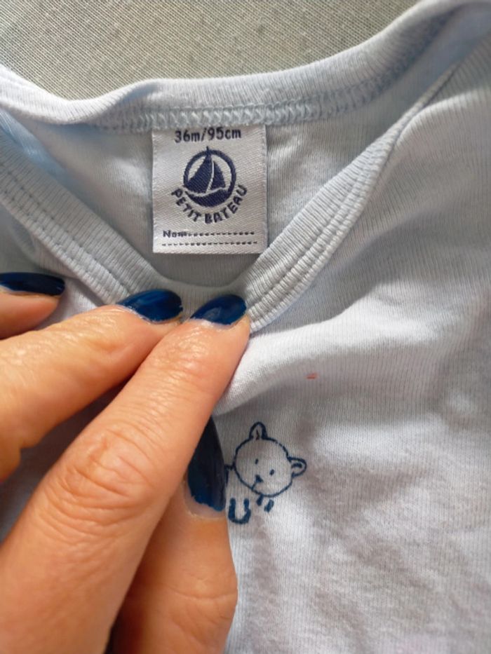 Lot 2 bodies petit bateau 36 mois - photo numéro 2