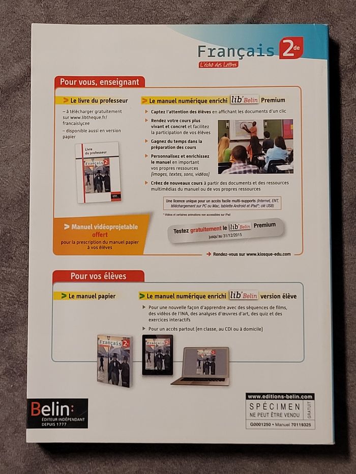 Français 2de - Manuel De L'élève Odile Marais - photo numéro 2