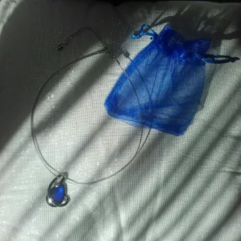 Collier bleu argent