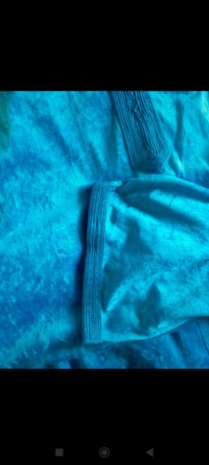 Djellaba velours turquoise neuve - photo numéro 4