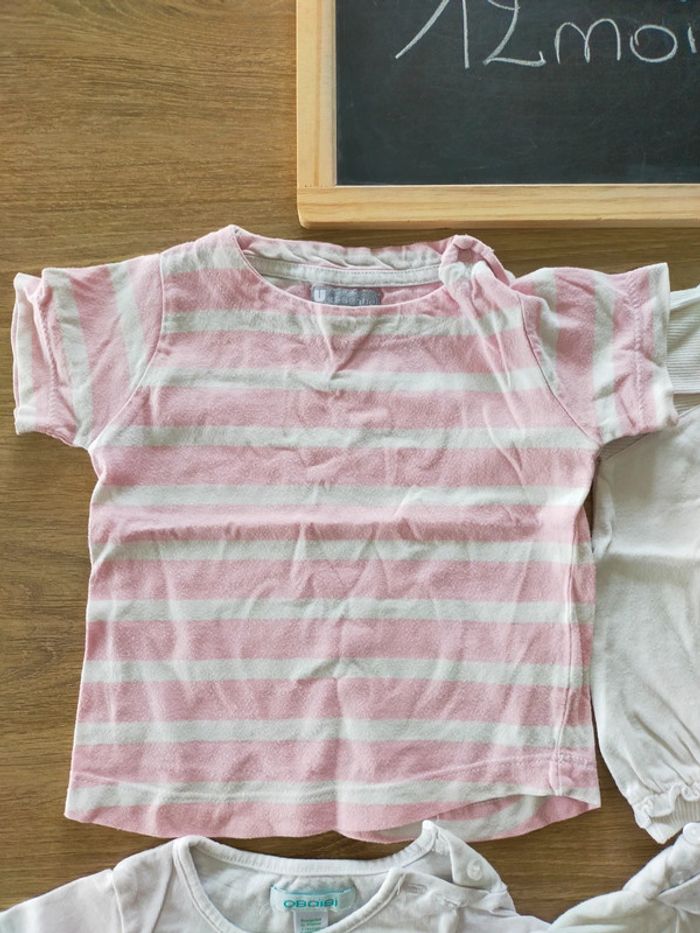 T shirts été manches courtes taille 12mois - photo numéro 3
