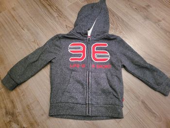 Veste à capuche bleue chine Okaidi 3 ans