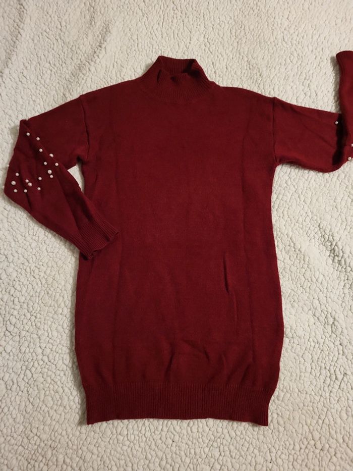 Pull long et chaud avec perles ! - photo numéro 2