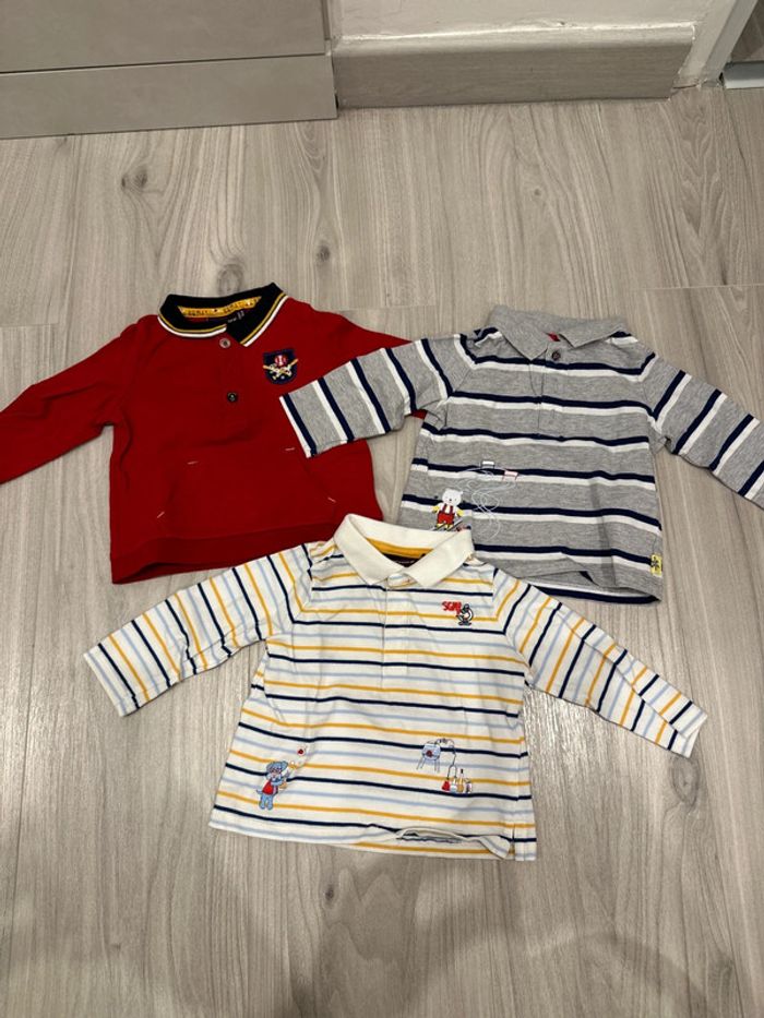 Lot de 3 polos sergent major 6 mois très bon état