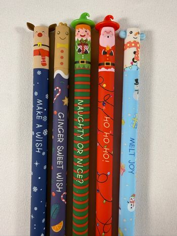 Lot de 5 Stylos animaux thème Noel 🎅