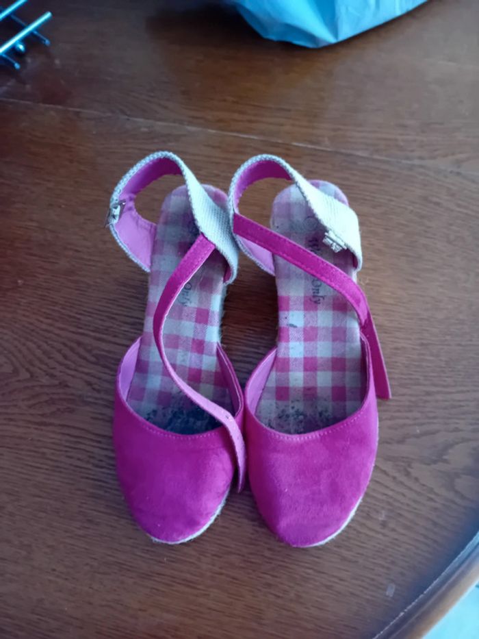 chaussures compensé rose pointure 37