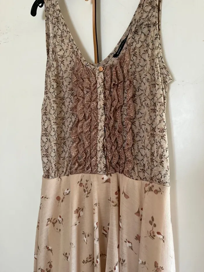 Robe longueur genou été printemps fleurs - photo numéro 2