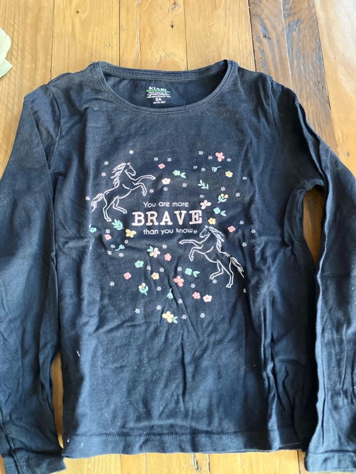 T-shirt manches longues cheval