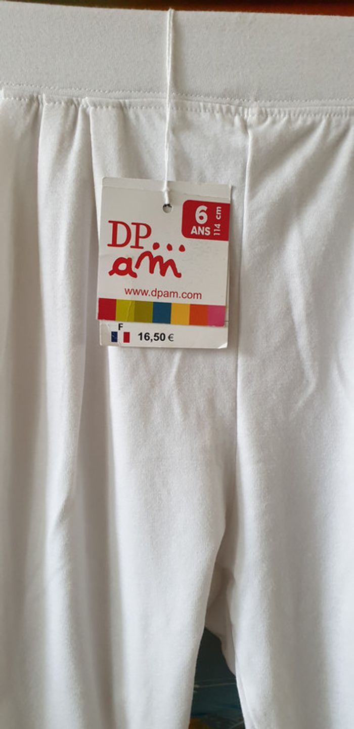 NEuf pantalon type sarwal T 6 ans DPAM blanc - photo numéro 2