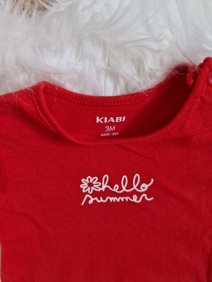 T shirt rouge kiabi 3 mois - photo numéro 3
