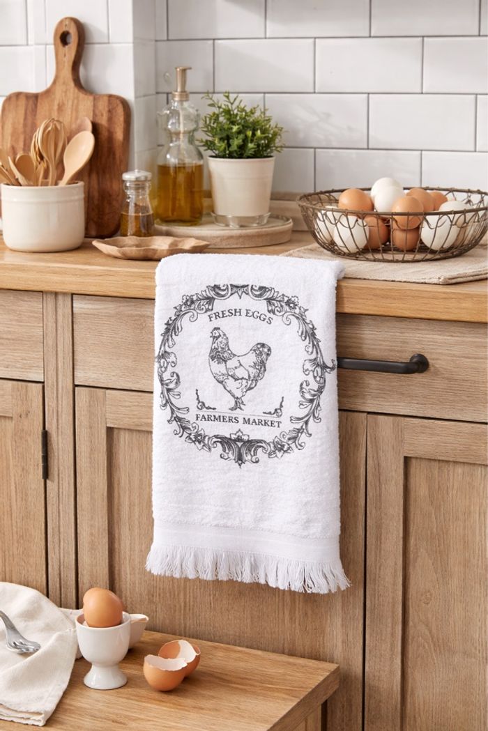 Essuie mains motif et coq 40×66 cm - photo numéro 2