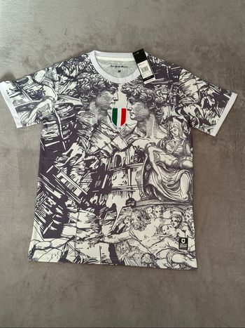 T-shirt imprimé Italie – style art classique – taille M – neuf avec étiquette