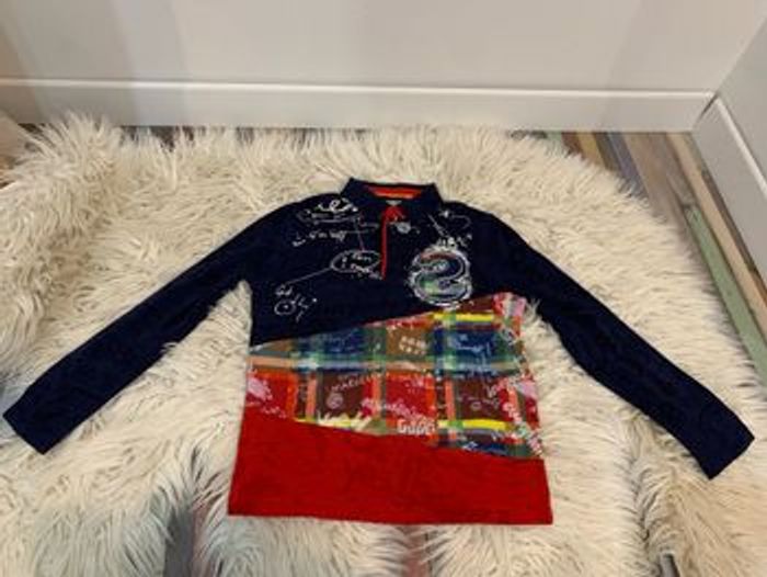 Polo Desigual bleu marine et autres couleurs - photo numéro 3