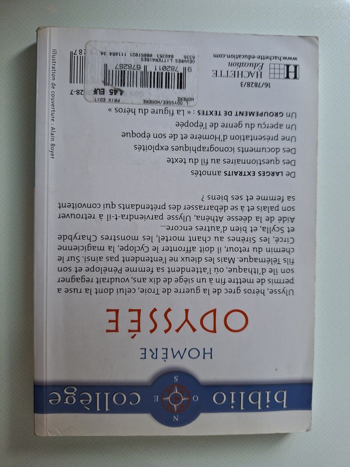 Livre Biblio collège Odyssée, Homère - photo numéro 2