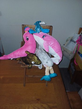 Lot de 5 peluches animaux