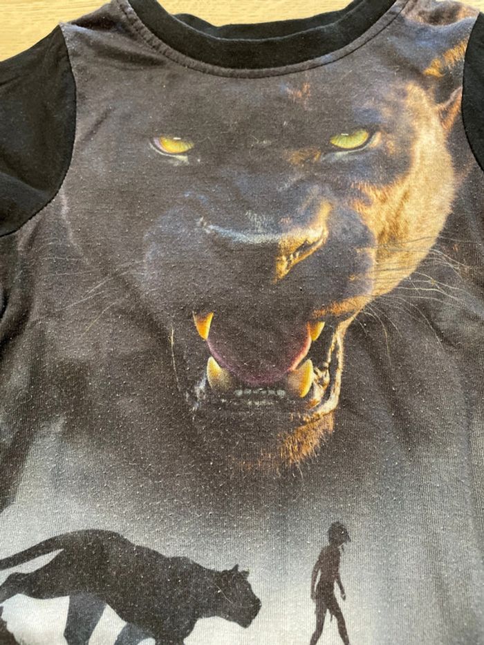 T-shirt manches courtes noir Disney livre de la jungle 2 ans - photo numéro 2